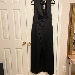 Long Black Dress w/ Front Slit